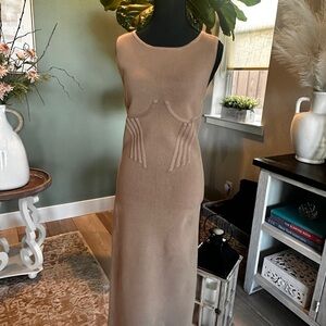 Good American Brown Knit Top